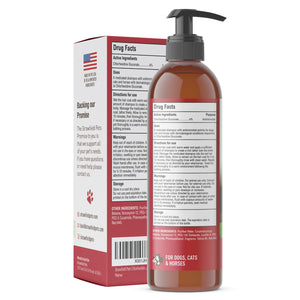 Chlorhexidine Shampoo 4% TEMPORARY- Only can be ordered through Chewy! Link in listing.