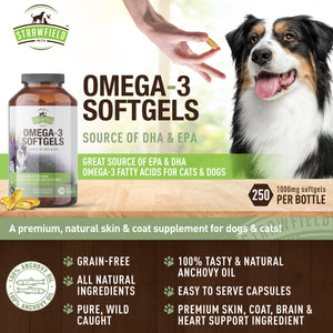 Omega 3 Soft Gels, 1000 mg, 250 Capsules